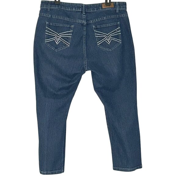 dkin Women's size 18 W Blue High Rise Jeans - Picture 3 of 15